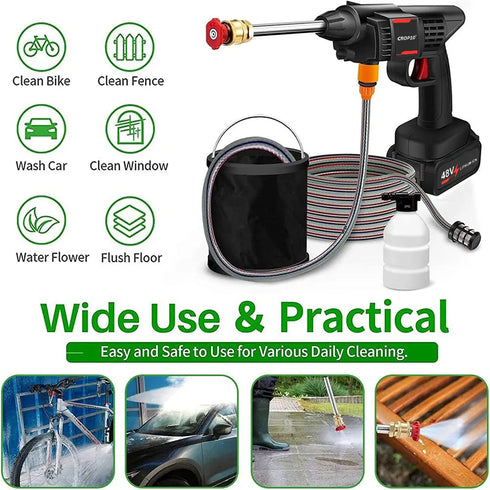 Wireless Car Washer Gun (Double Battery Included) - pikzystore.com