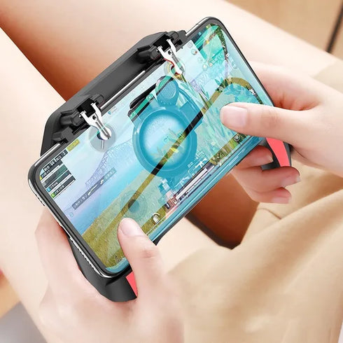 4-Finger Gaming Grip Controller with Dual Cooling Fan & Built-in Battery