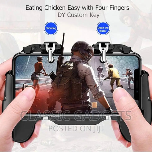 4-Finger Gaming Grip Controller with Dual Cooling Fan & Built-in Battery