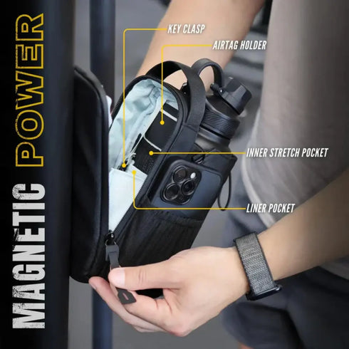 Magnetic Gym & Sports Sling Bag (Without Bottle)