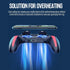 4-Finger Gaming Grip Controller with Dual Cooling Fan & Built-in Battery