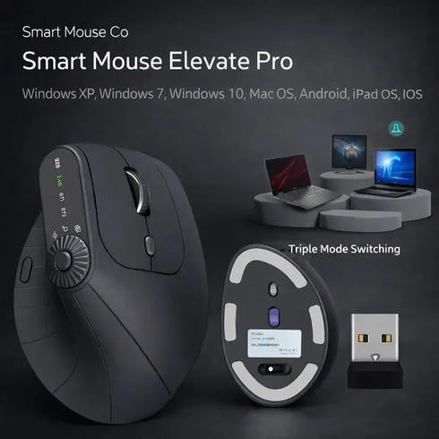 Smart Vertical Ergonomic Mouse - Infinitemartpk.store