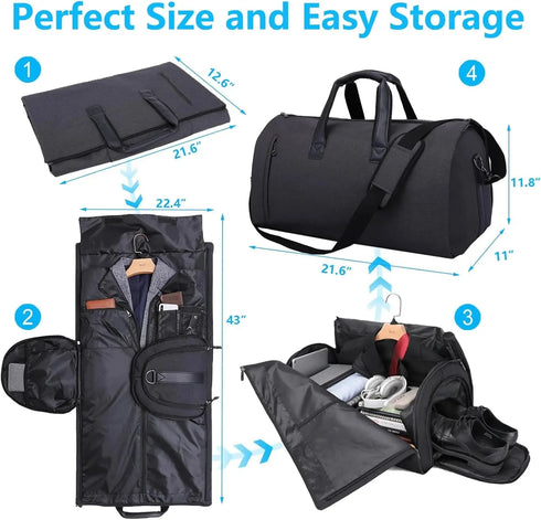 Convertible Duffle Garment Bag without Wheel - pikzystore.com