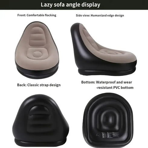 Inflatable Sofa with Footrest With Free Electric Inflator
