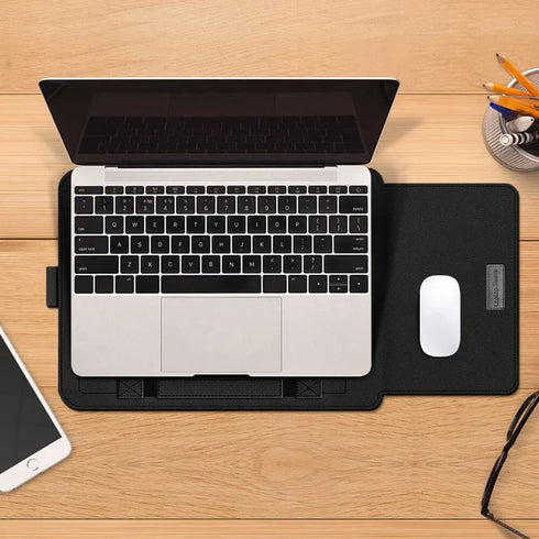 Laptop Sleeve Bag with Stand (Leather) - pikzystore.com