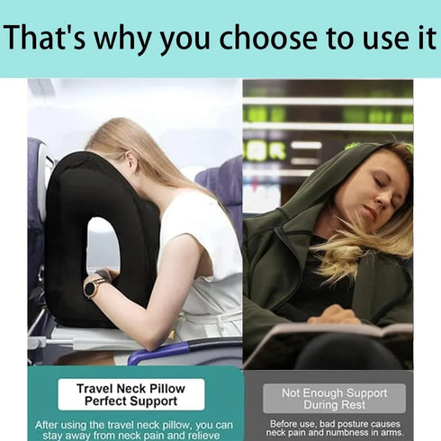 Inflatable Sleeping Travel Pillow