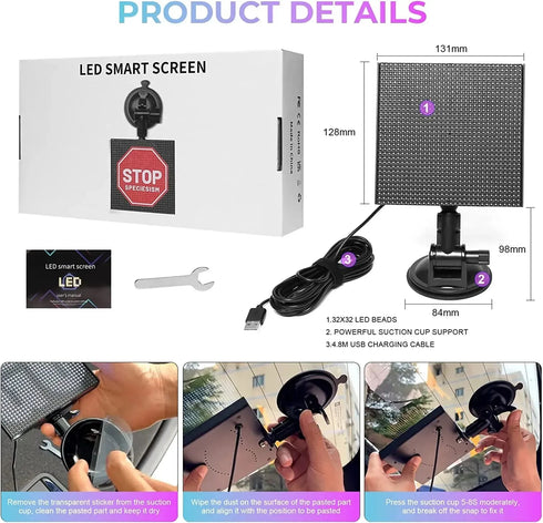 Full Color USB Bluetooth LED Display Board/Screen - pikzystore.com